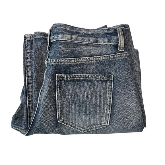 Rise Wide Leg Jeans Women’s Size 7 Blue High Rise Vintage Wash Straight Denim - Picture 10 of 10